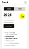 fraenk Mobilfunk! 45 GB oder 20 GB Datenvolumen ✔ Bestes D-Netz ✔ eSIM ✔ Allnet Telefon & SMS Flat